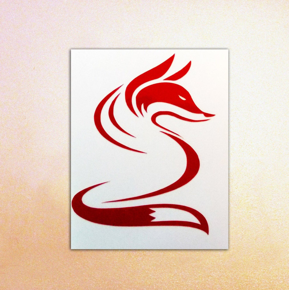 Custom Fox Decal / Elegant Fox Decal for Car Windows Laptops