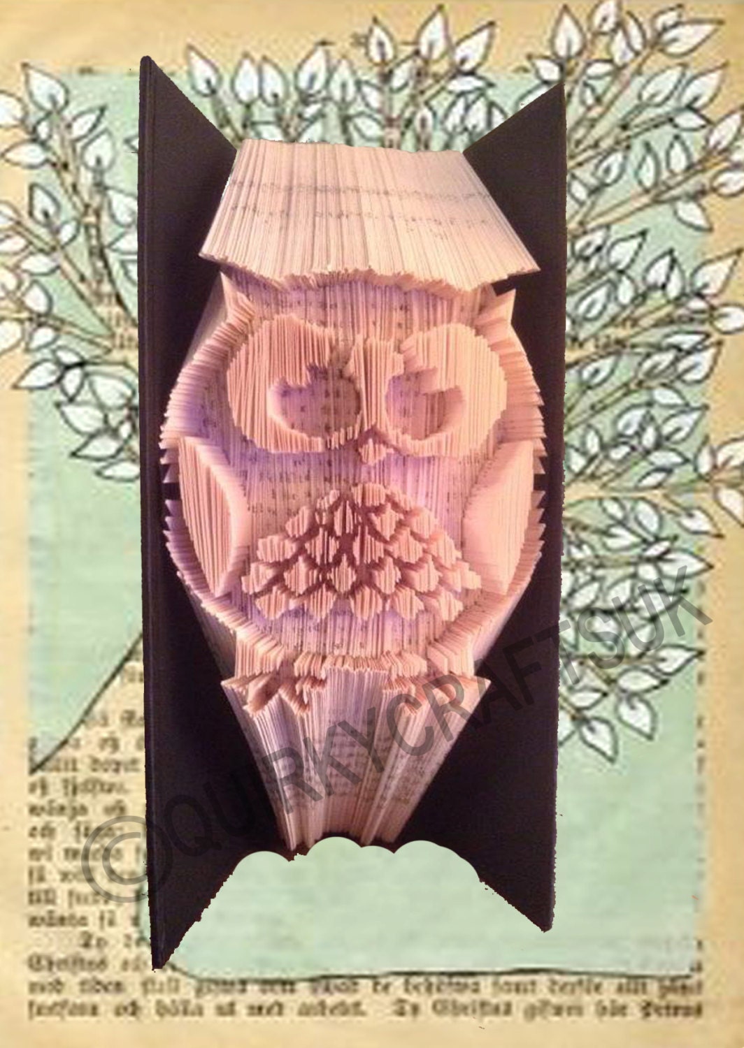 Owl Cut and Fold method book folding pattern 349 pages
