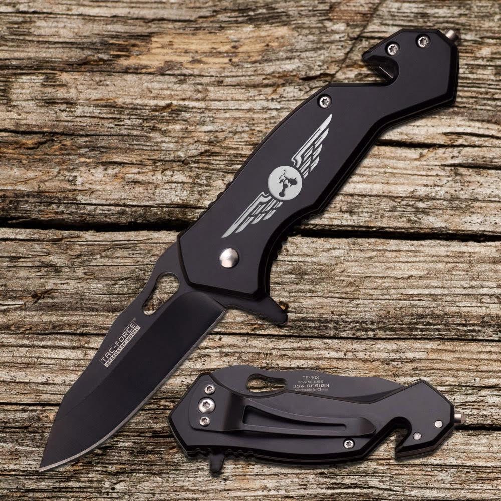 Company logo engraved pocket knife TacForce Speedster