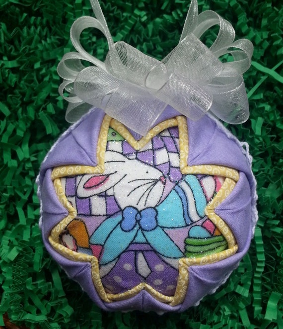 Easter Handmade Quilted Keepsake Ornament by OrnamentsByRebeccaT