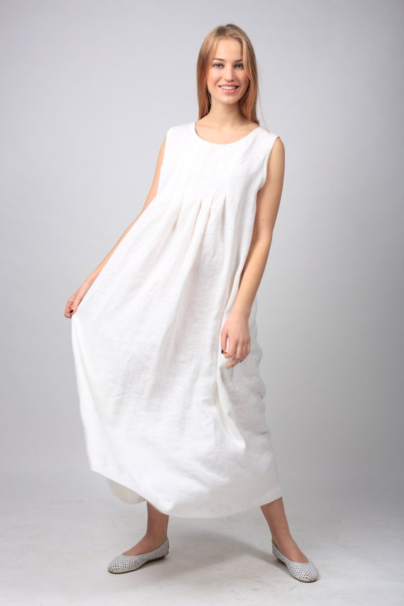 Linen dress Long linen dress Loose summer dress by LinenCloud