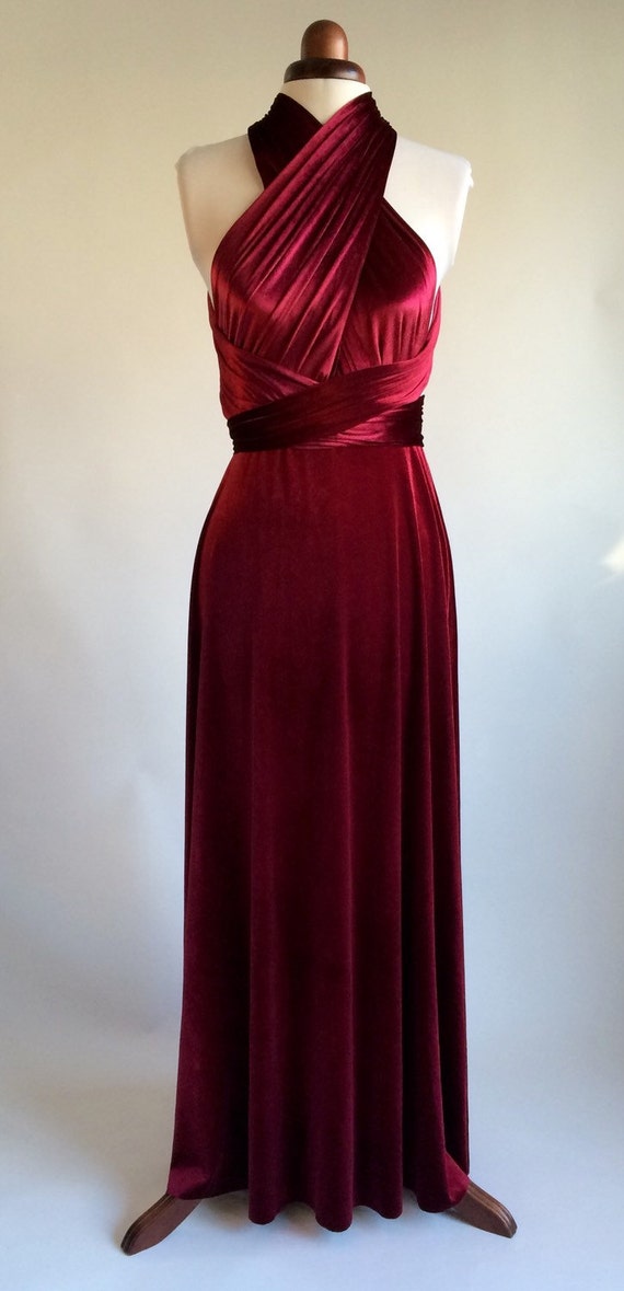 Infinity dress  bridesmaid  dress  prom  dress  red  velvet 