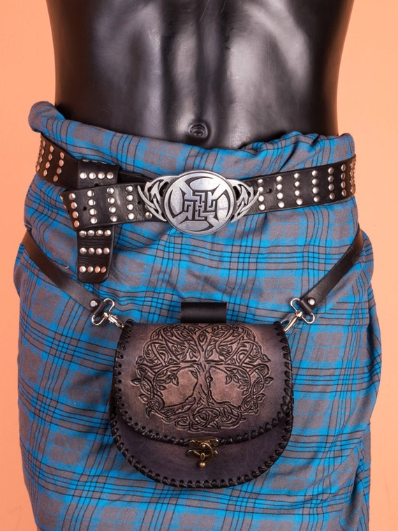 Leather sporran scottish sporran custom by TirithLeatherCraft