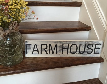 Rustic Vintage Farmhouse Wooden Sign Hand Painted