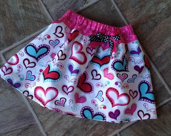 Baby Girl Valentines Day Outfit, Girls Valentines Day Skirt, Girls Valentines Day Outfit, Girl Valentine Dress, Valentines Day, Handmade