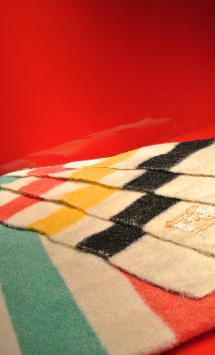 VTG HUDSON BAY 4Point Blanket 88 x 62 Good