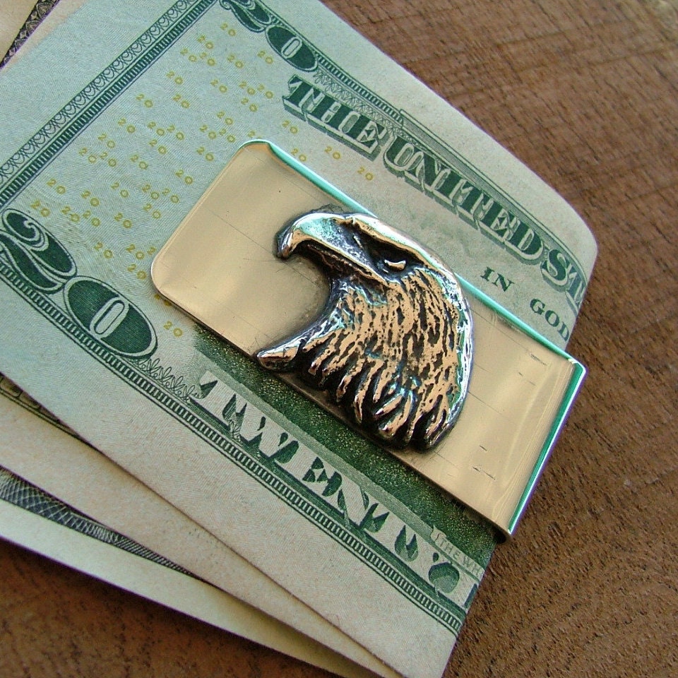 Bronze American Bald Eagle Money Clip by DesertWalkers on Etsy