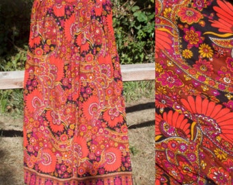 1960's Psychedelic Paisley Skirt