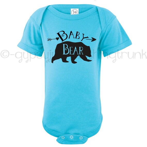 Baby Bear Bodysuit Bear Oufit Unisex Boho Baby Shirt