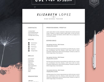 Professional resume template, resume template for word, cv template, free cover letter, lebenslauf, cv design, curriculum vitae, "RAINME"