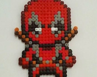 Deadpool chibi pixel art beading beads