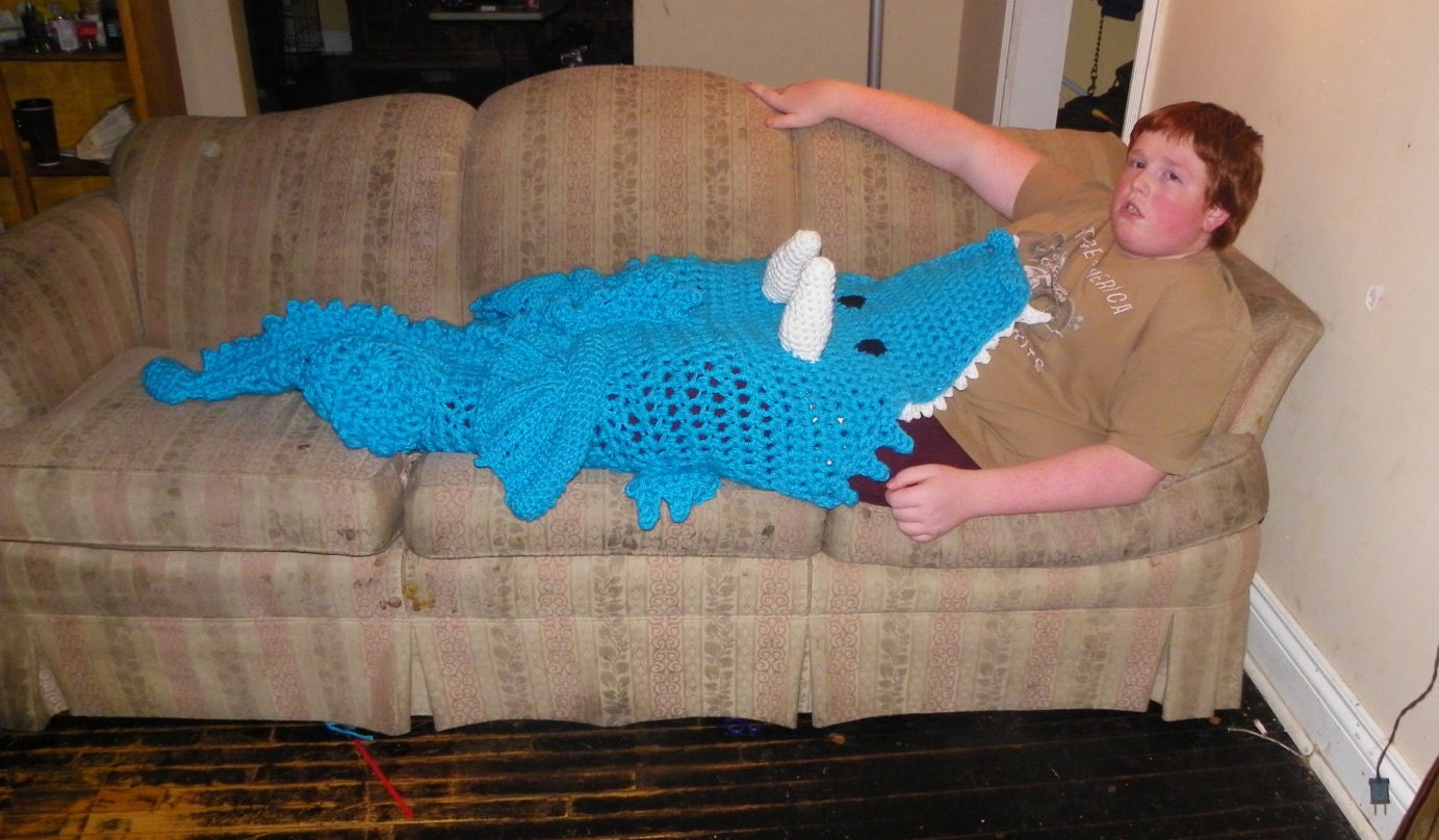 Crochet Dragon Blanket Cocoon Leg Warmer Crochet