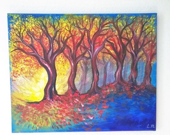 The Shortest Day acrylic painting on canvas original