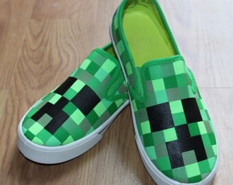 Minecaft Ceepe Vs Zombie Boys Blue Slippe Kids House Shoe