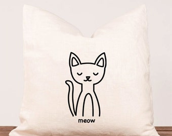 Meow Cat - SVG and DXF Cut Files - for Cricut, Silhouette, Die Cut Machines // scrapbooking // paper crafts // kids // solipandi // #210