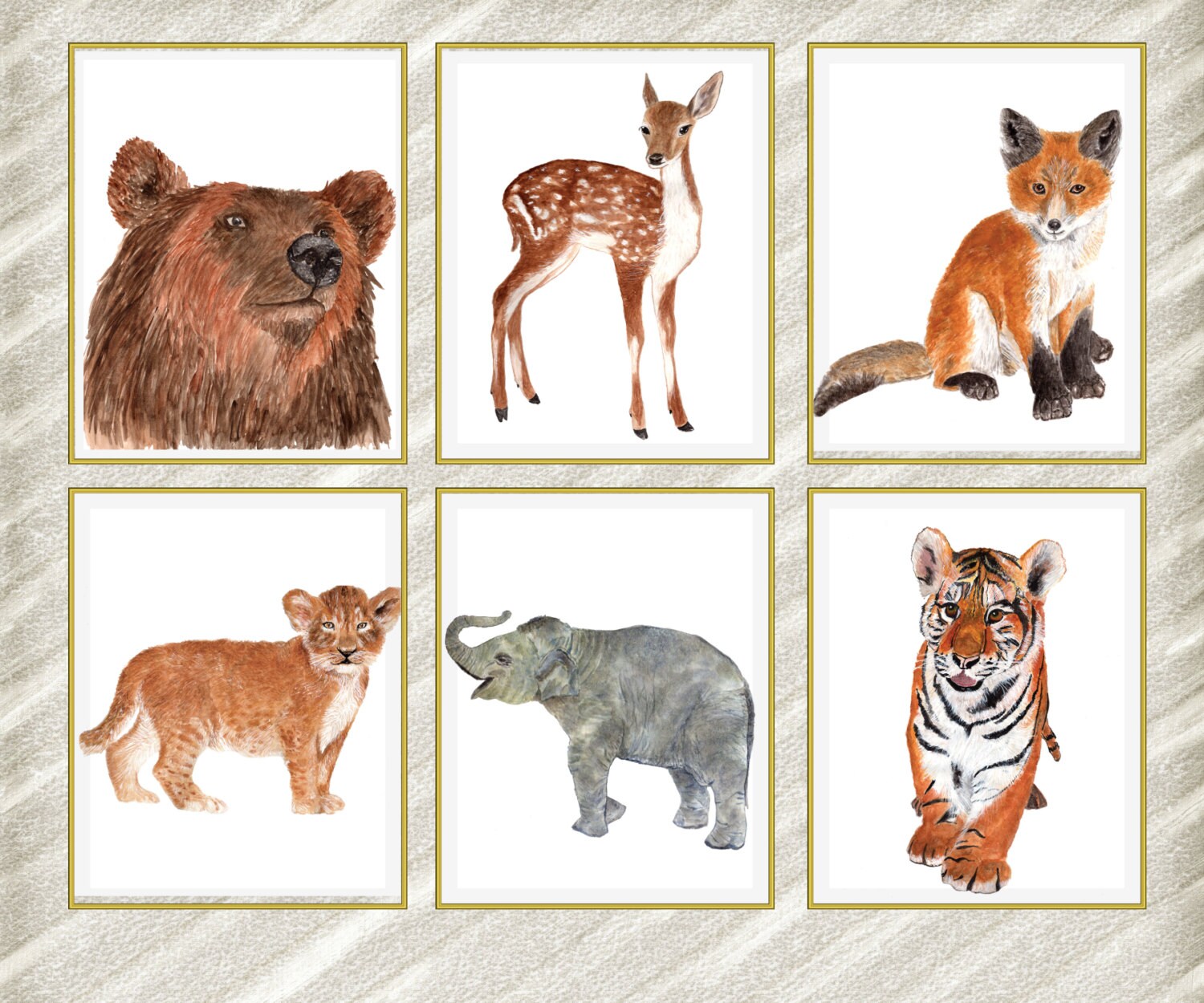 Animal Nursery Print: NURSERY PRINT Digital by LolaPrintable