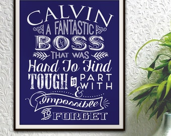 Custom Boss Appreciation Print, Boss Appreciation, Gift For Boss, Boss Gift, Gifts For Boss, Printable Wall Art, Custom Gifts, Custom Name