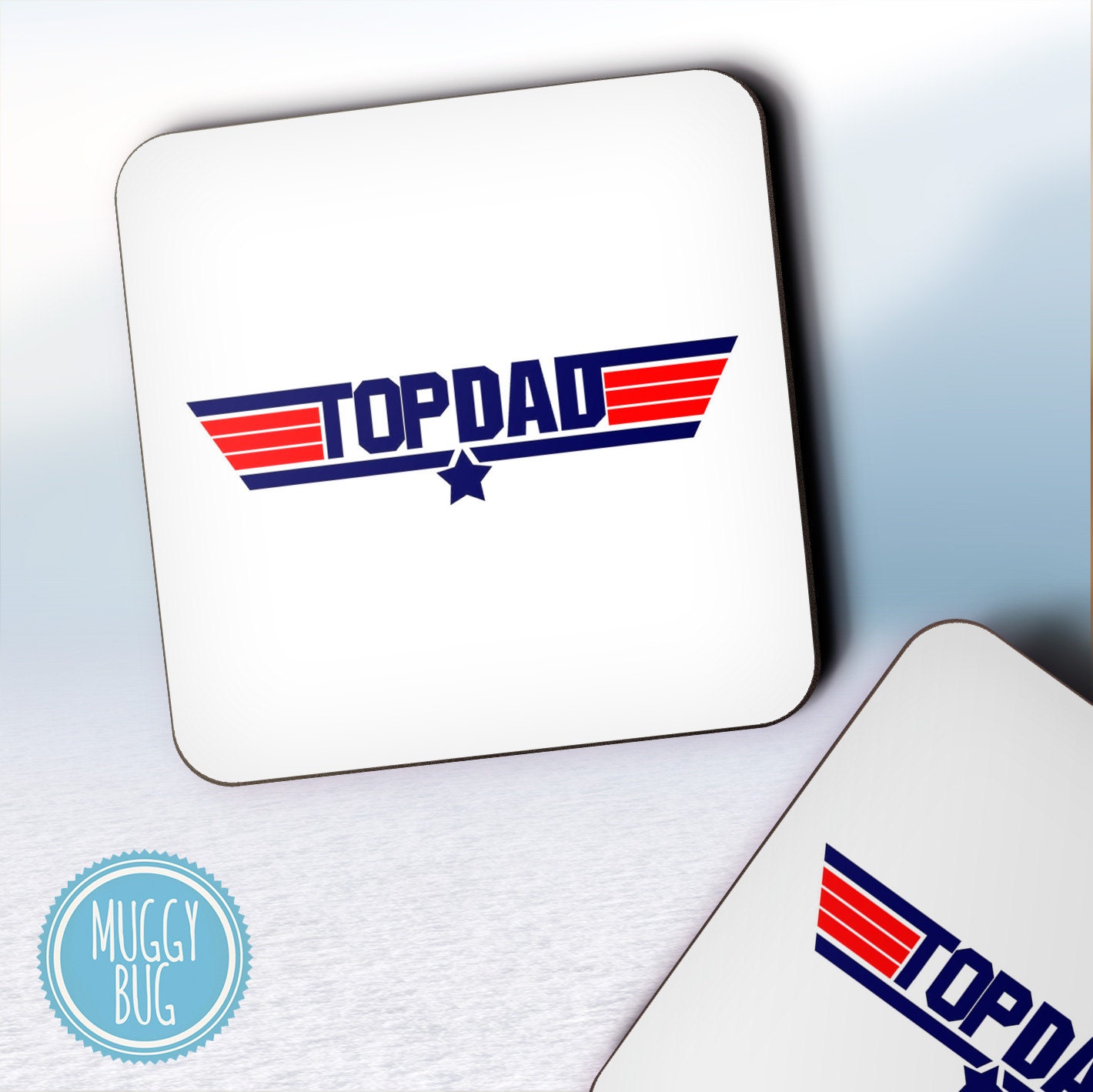 Top Dad Coasters Top Gun Inspired Gift For Him Fathers Day