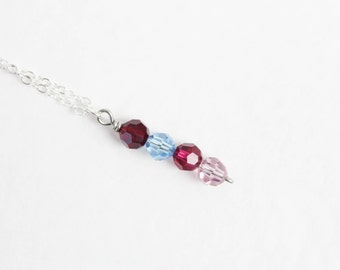Birthstone Necklace - Mother's Necklace - Family Birthstone Necklace - Family Necklace - Christmas Gift Idea - Gift For Her