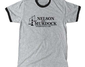 Daredevil Nelson and Murdock Ringer t-shirt, Marvel comics tee shirt