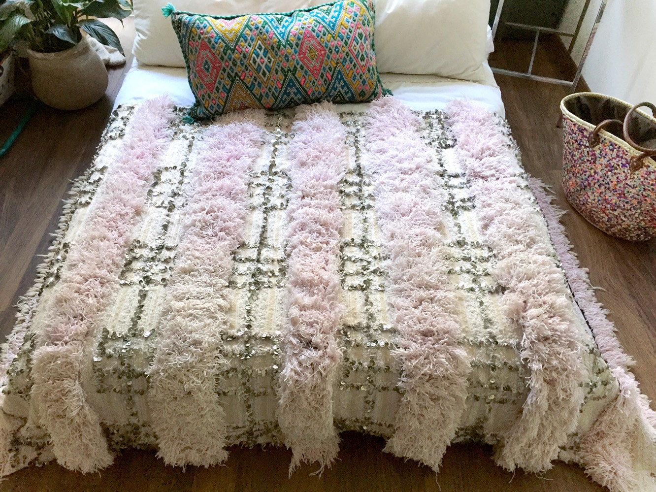 Reserved for Caroline Moroccan wedding blanket