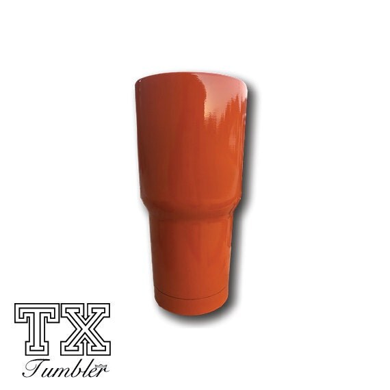 Custom Tumbler Burnt Orange Powder Coated 30 oz. by TXTumbler