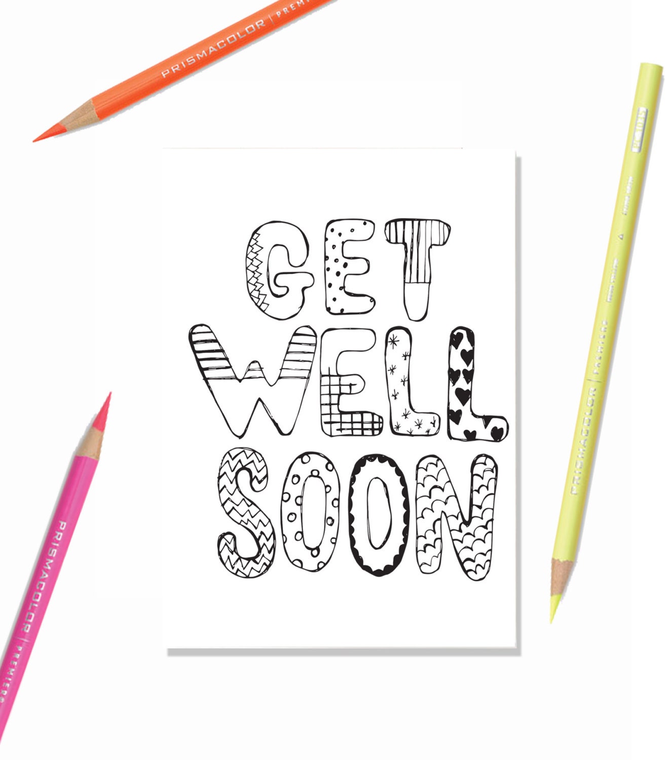 Printable Greeting Card Get Well Soon Kids