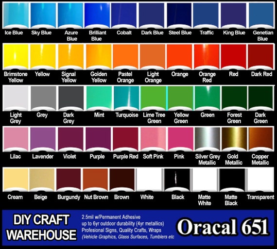 oracal 651 color template