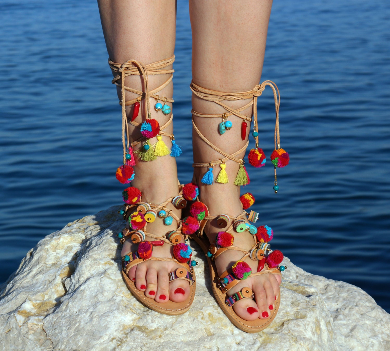 gladiator boho sandals