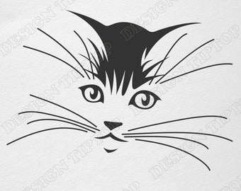 CAT SVG File, Kitten Svg, Png, Eps, Cat Clipart, Cat Vector, Kitty SVG, Cricut Design, Cat Silhouette Studio, Svg Cut Files