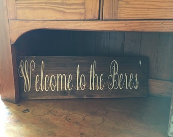 sign classy door welcome