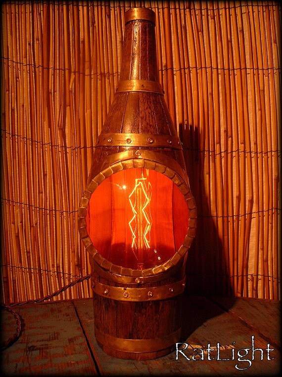 Creating single - bottle steampunk hublot - lamp steampunk/Pirate/Retrofuture/Vintage/workshop/Steampunk lamp by RatLight steampunk buy now online