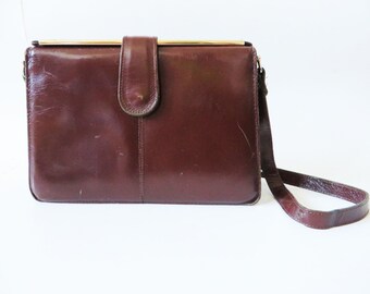 Dark brown handbag | Etsy