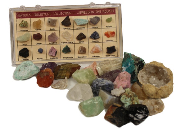 Natural Gemstone Boxed Rock Collections Jewels In The