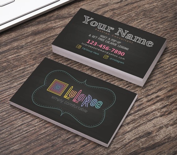 Chalk Board Style Lularoe Business Cards Digital by colorblockz