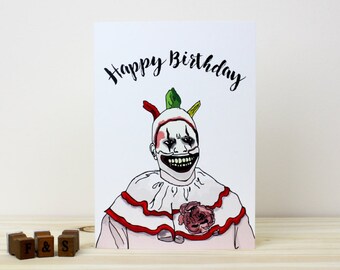 American Horror Story Birthday Card | Twisty the Clown Card