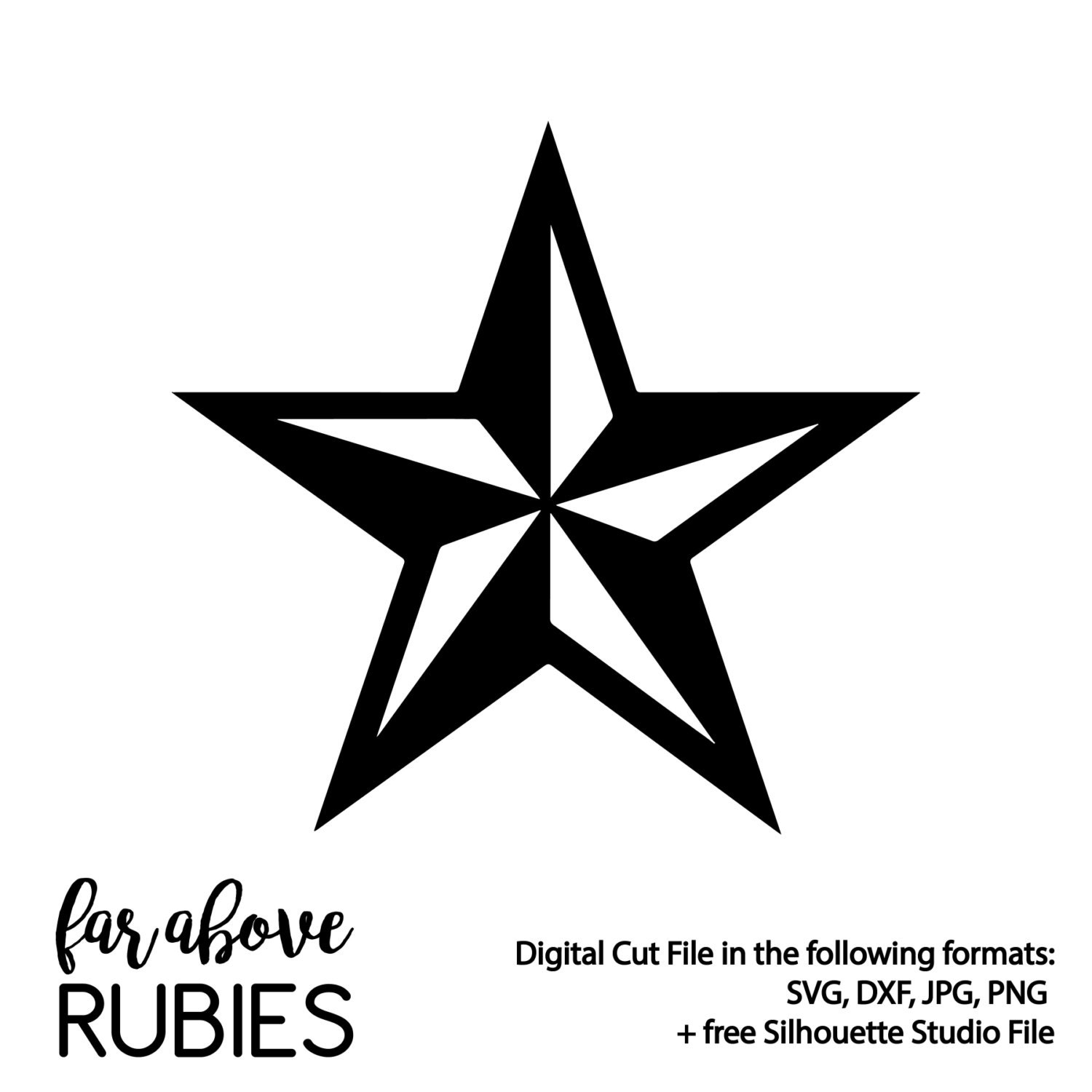 Download Star of Texas SVG & DXF digital cut file for Silhouette or