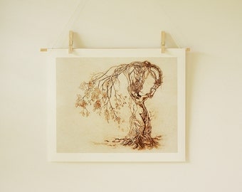 Dryad Tree Woman Nature Goddess | Hedgewitch 11 X 14 inch Fantasy Art Archive Quality Giclée Print, Unframed | Made to Order