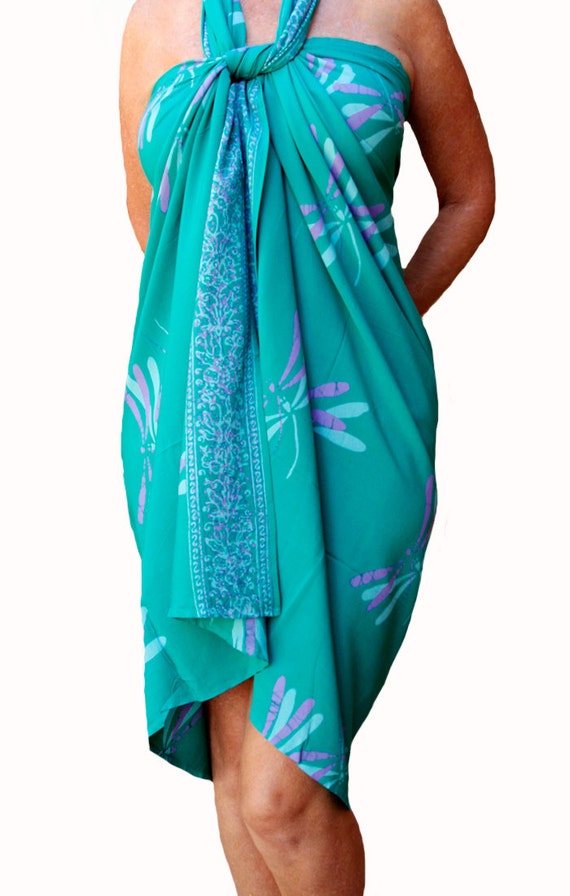 PLUS SIZE Clothing Dragonfly Sarong Dress Beach Wrap Skirt