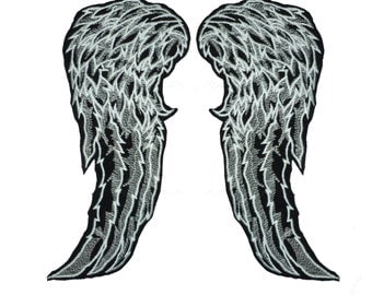 26cm / 10inch Daryl dixon the walking dead wings feather angel biker wing patch applique
