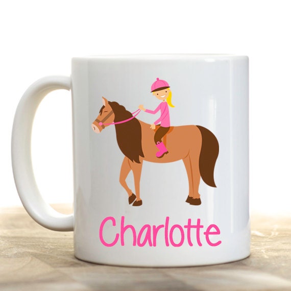 Equestrian Personalized Mug, Personalized Horseback Riding Mug, Horse