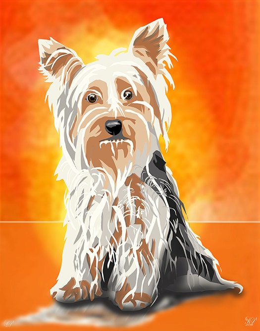 POSTER Yorshire Terrier Unique dog Art Gifts for Dog Owner