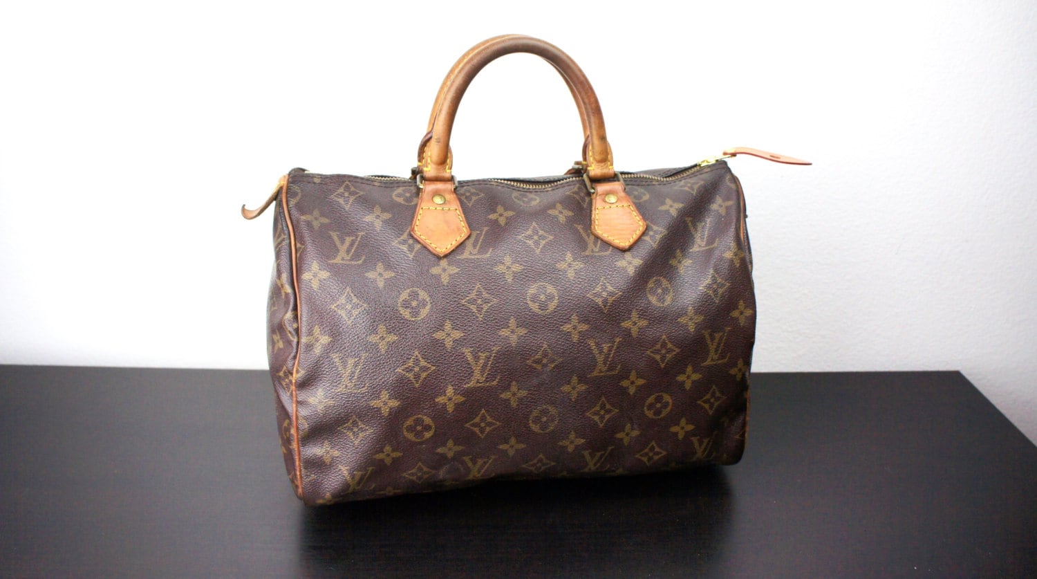 Vintage Louis Vuitton Speedy Bag Size 30 Medium Brown