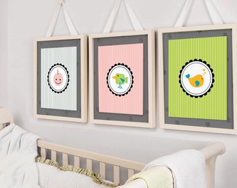 Nursery artworks | 3 prints for baby's room | shower decoration | Gender Neutral | INSTANT DOWNLOAD
