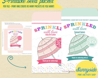CUSTOM Printable Seed Packet Favor DIY by SunnysidePrintParty