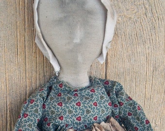 Prairie Doll with Stitched Apron