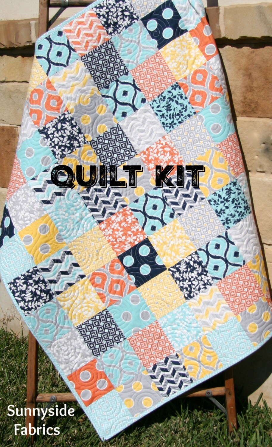 LAST TWO Patchwork Quilt Kit Moda Fabrics Mixologie by