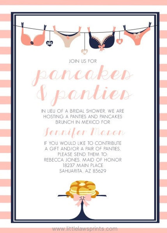 Pancakes And Panties Invitation 5