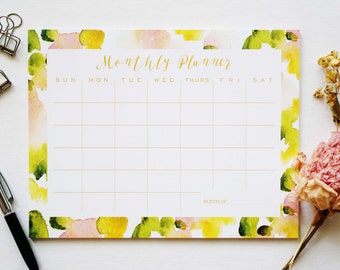 Abstract Monthly Calendar, Desk Pad, Desk Calendar, Agenda