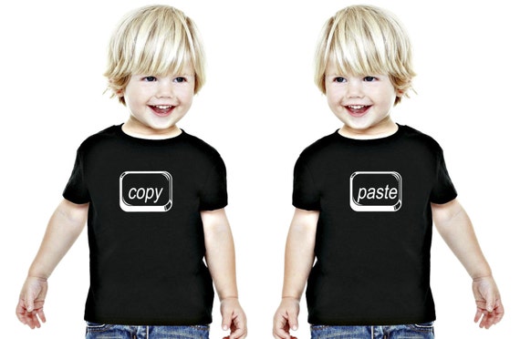 Twins Copy Paste T-shirts Twin Geek T-Shirt Design Toddler